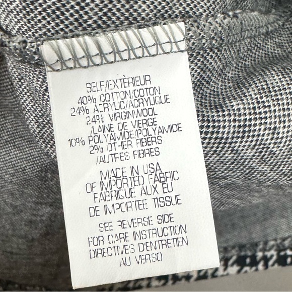 Theory Womens Black White Houndstooth Wool Blend Nikay Moda Mini Dress Size 6 - Picture 10 of 11